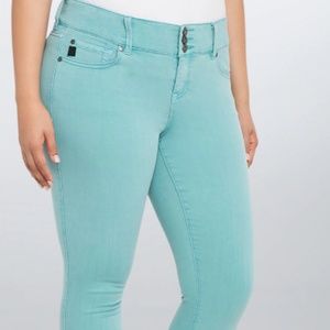 Torrid Three Button Skinny Jegging Jeans - AQUA